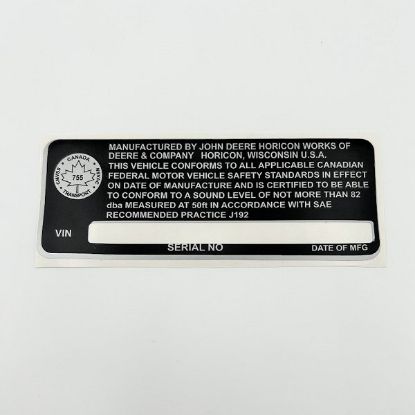 Picture of 74-77 and 78-79 Spitfire VIN Decal