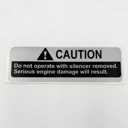 Picture of Air Box Warning Decal - "Don't Run With Silencer Off" - M65325