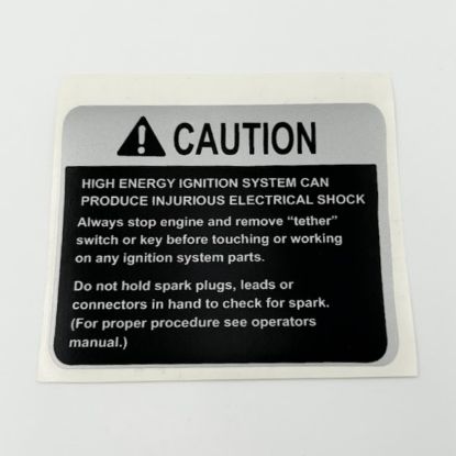 Picture of Engine Ignition System Warning Decal - "Caution" English - M65985