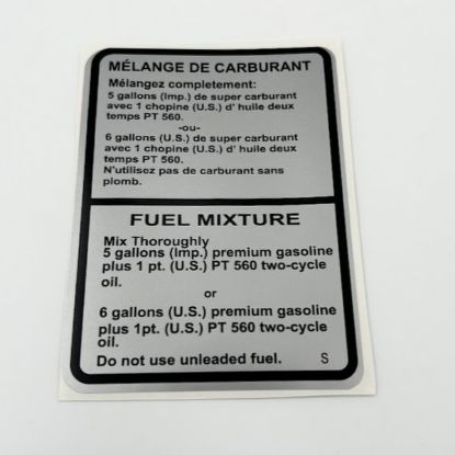 Picture of Belt Guard Warning Decal - Fuel Mixture - M66857
