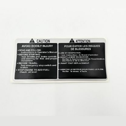 Picture of Glove Box Door Decal - "Caution" - M69271